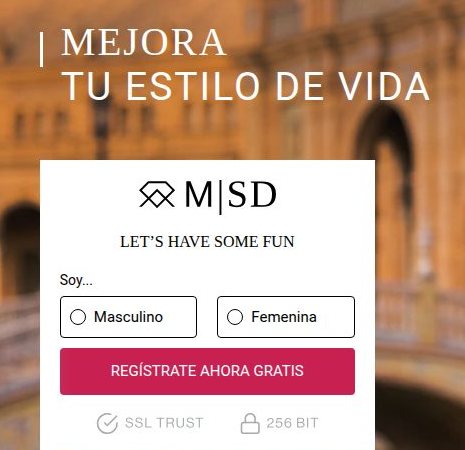 Detalle de la tarjeta de registro con las opciones Masculino y Femenina